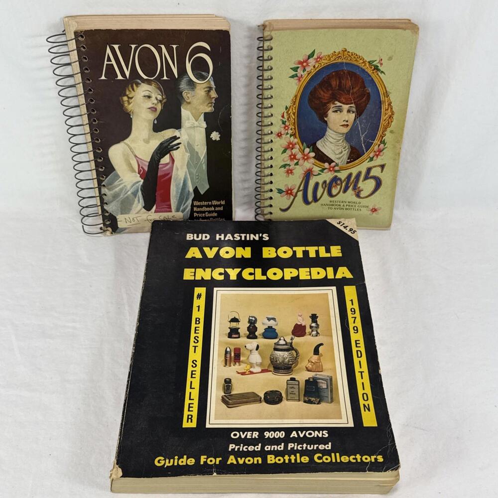 VTG Avon 6 Avon 5 Bud Hastin’s Avon Bottle Collecting Books / Guides Lot Of 3